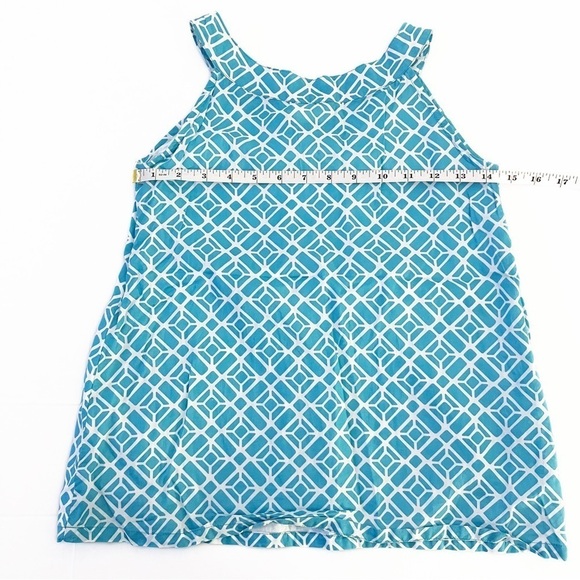 CRAZY 8 Girl’s Teal Geometric Tank Blouse - Large - Picture 6 of 8